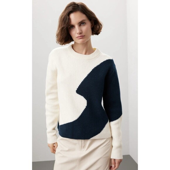 Derek Lam Color Block Knit Sweater Size Medium - Picture 1 of 9